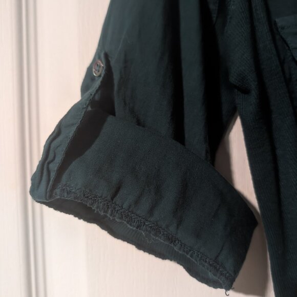 James Perse | Three-Quarter Sleeve Button-Up Shirt In Laurel Green - Picture 5 of 10